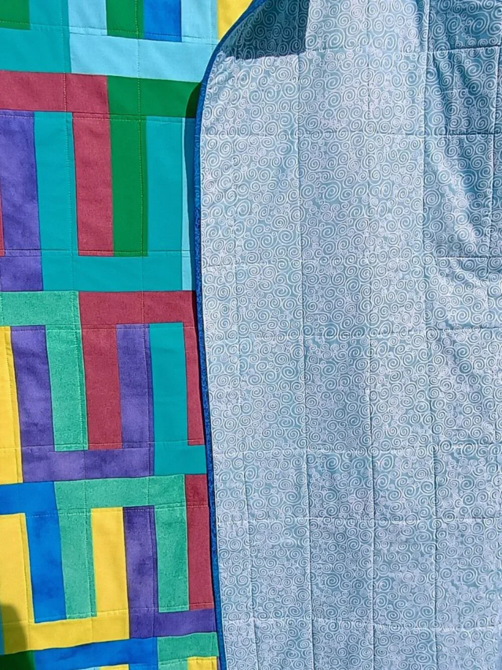 💙💚💜BN MODERN DESIGN QUILT IN SOLID COLORFUL FABRICS